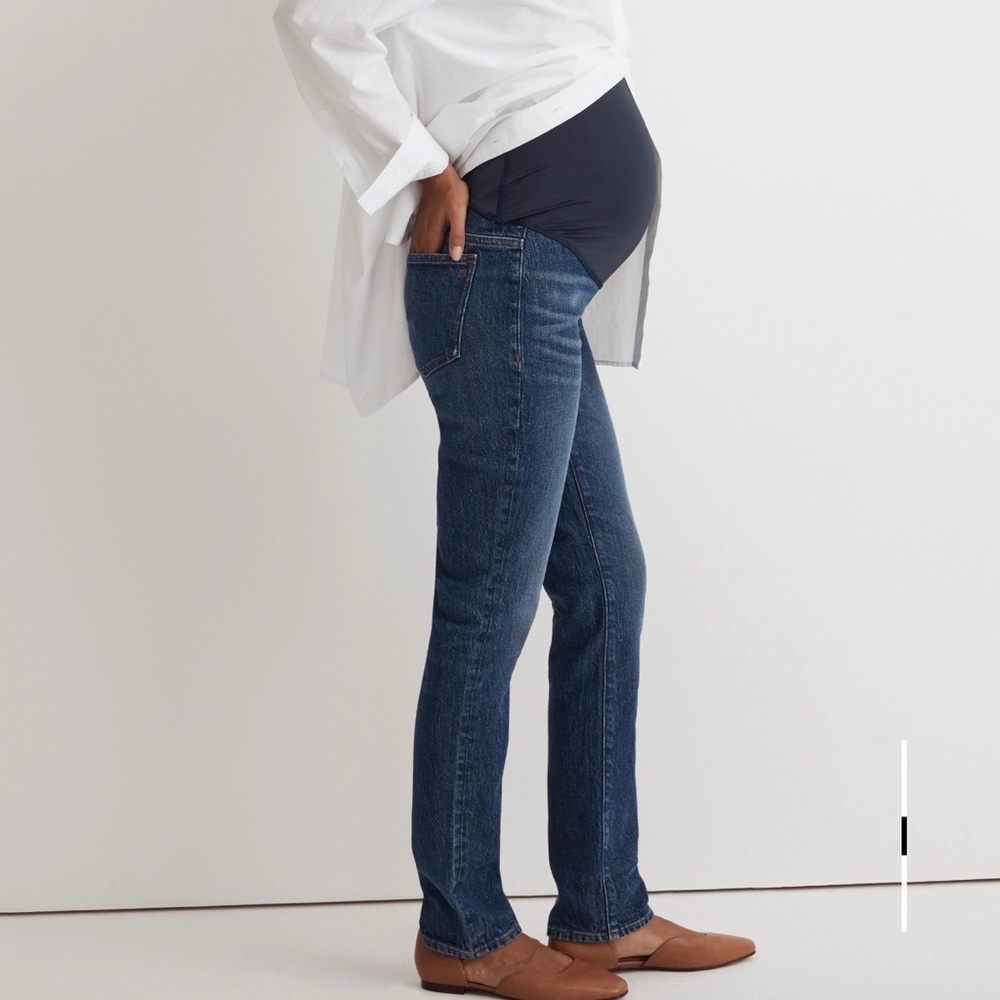 The Maternity Over-the-Belly Perfect Vintage Jean in Decatur Wash